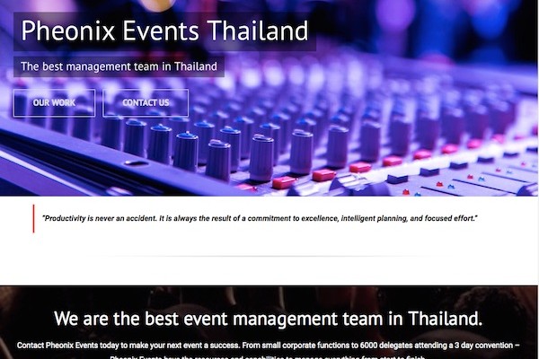 Pheonix Event Management Phuket Web Media